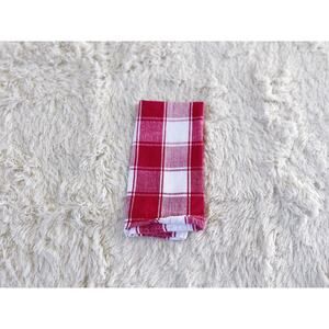 Red Plaid Cloth Napkin Reusable Kitchen Handkerchief